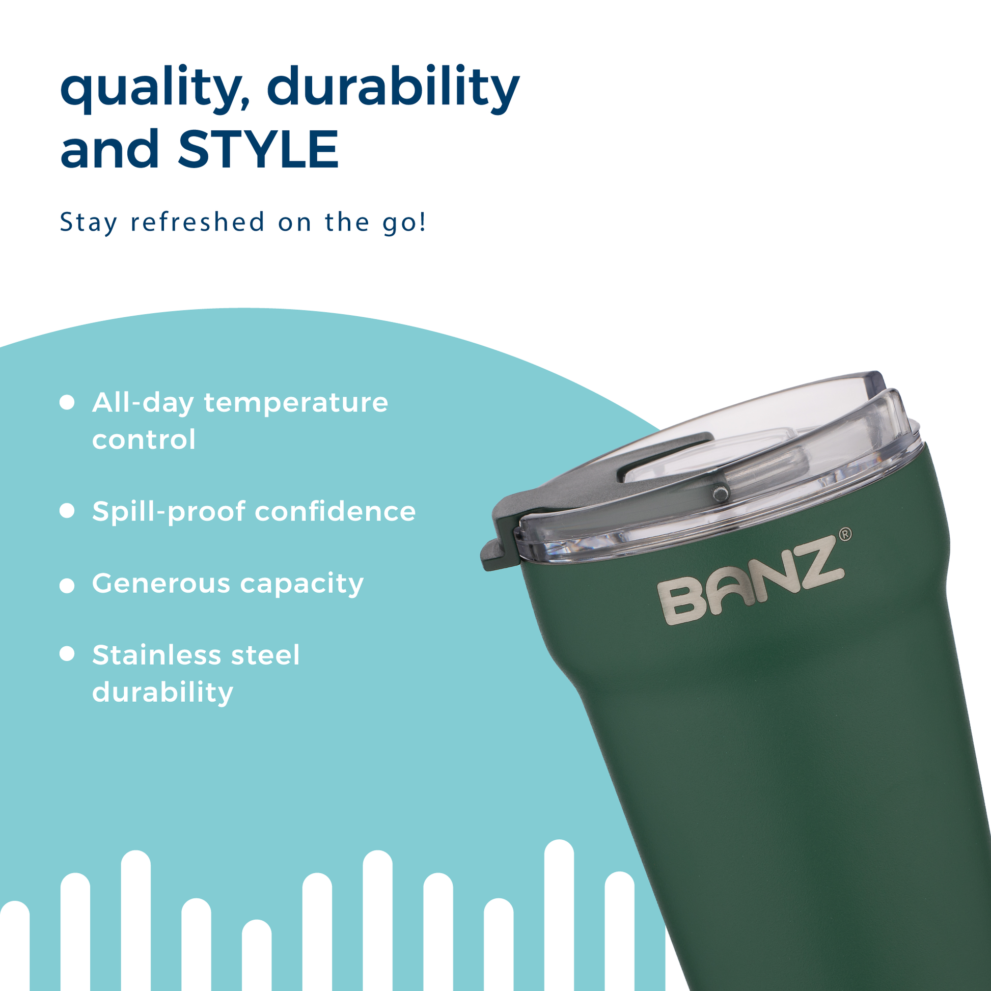 BANZ picnic and drinkware gear in navy for family outings and travel