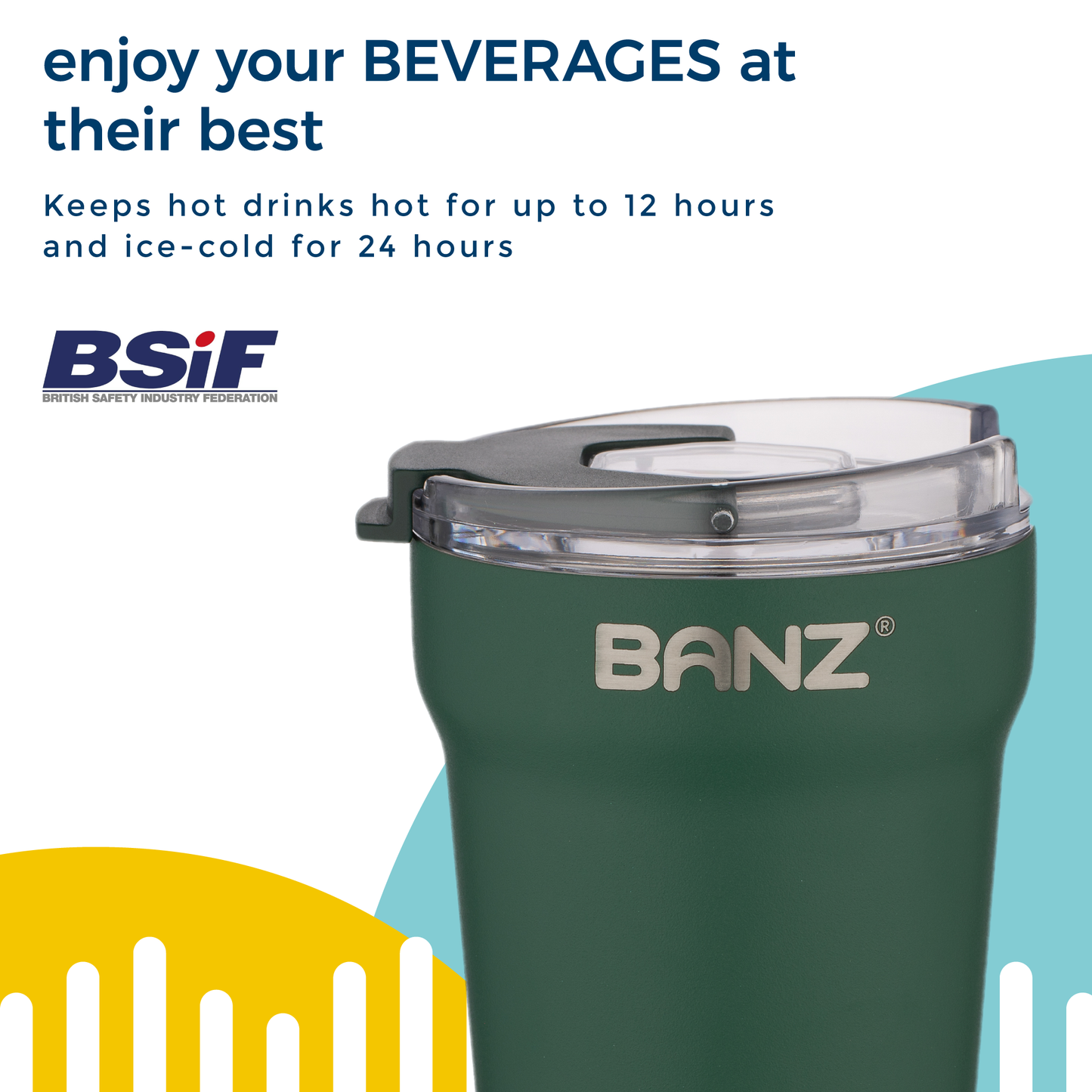 BANZ picnic and drinkware gear in dark-green for family outings and travel