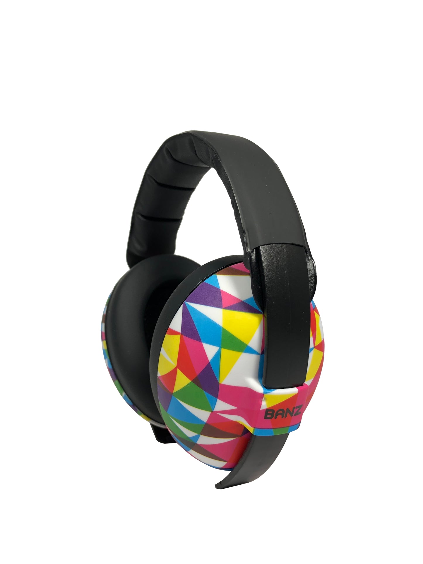Baby BANZ earmuff ZeeCase in Rainbow Prism storage case for hearing protection