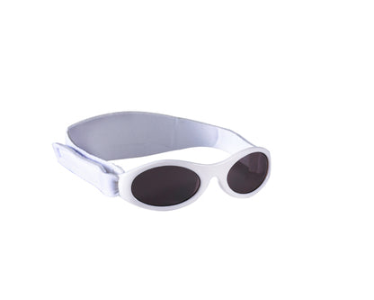 Baby BANZ wrap around sunglasses in Orange Tide with UV protection