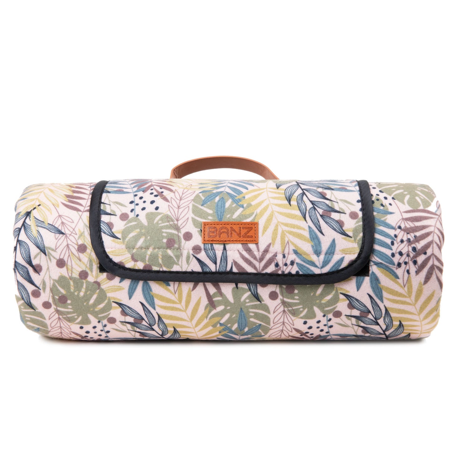 BANZ picnic and drinkware gear in pink-monstera for family outings and travel