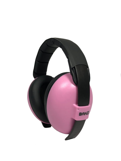 Baby BANZ earmuff ZeeCase in Petal Pink storage case for hearing protection
