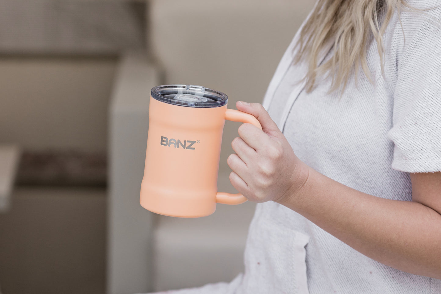BANZ picnic and drinkware gear in apricot for family outings and travel