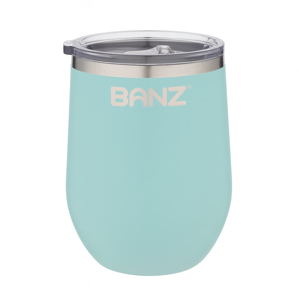 Picnic Wine Insulated Stainless Tumbler 12oz in pink; apricot; dark-green; navy; aqua Wine Tumbler