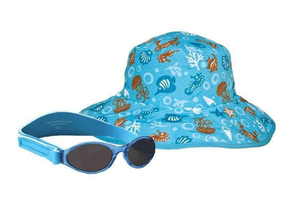 Mix and Match Baby Wrap Around Sunglasses and Bucket Hat Combo Gift Set