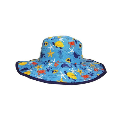 BANZ kids UPF 50+ sun hat in Navy Stripe for outdoor sun protection