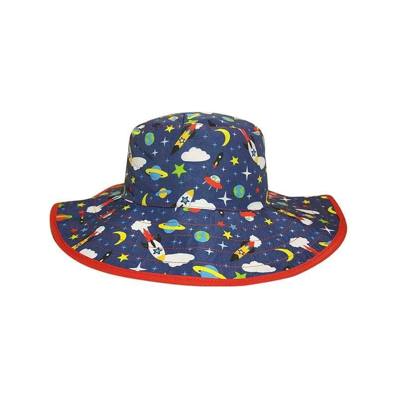 BANZ kids UPF 50+ sun hat in Navy Space for outdoor sun protection