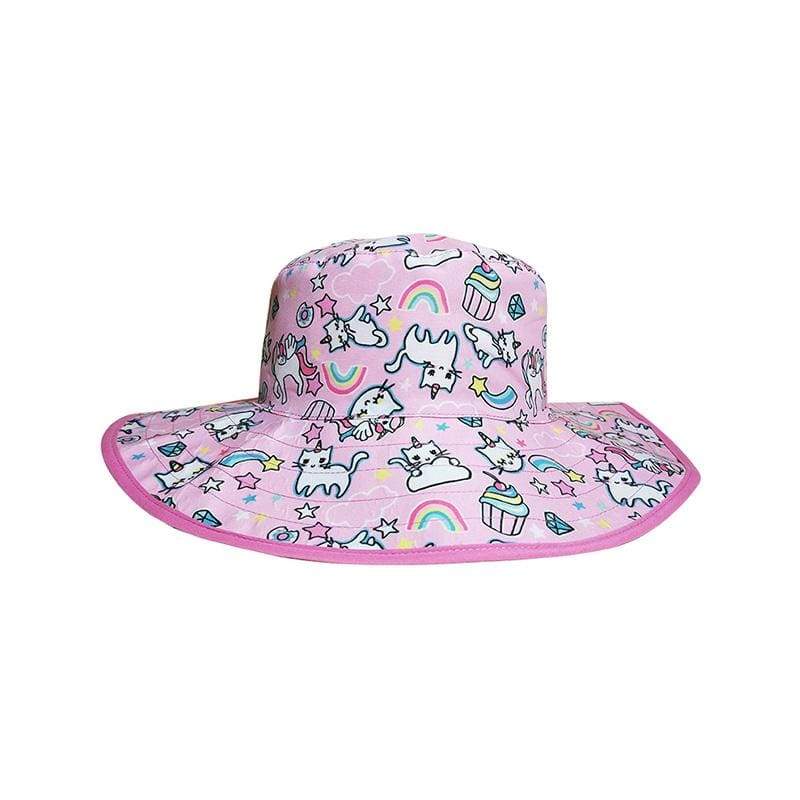 BANZ kids UPF 50+ sun hat in Green Leaves for outdoor sun protection