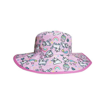 BANZ kids UPF 50+ sun hat in Green Leaves for outdoor sun protection