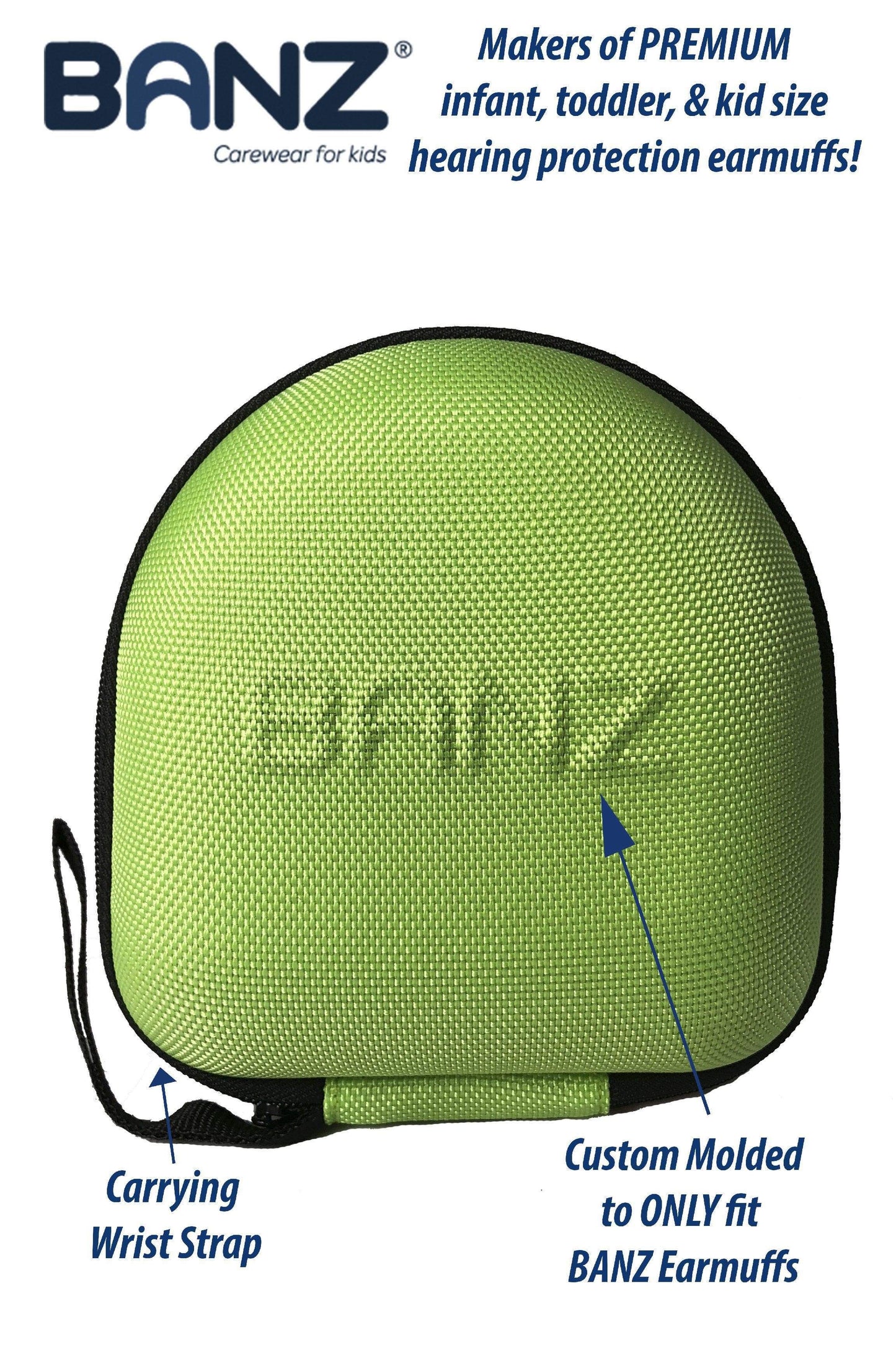 BANZ kids earmuff ZeeCase in black storage case for hearing protection