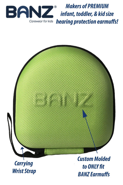 BANZ kids earmuff ZeeCase in black storage case for hearing protection