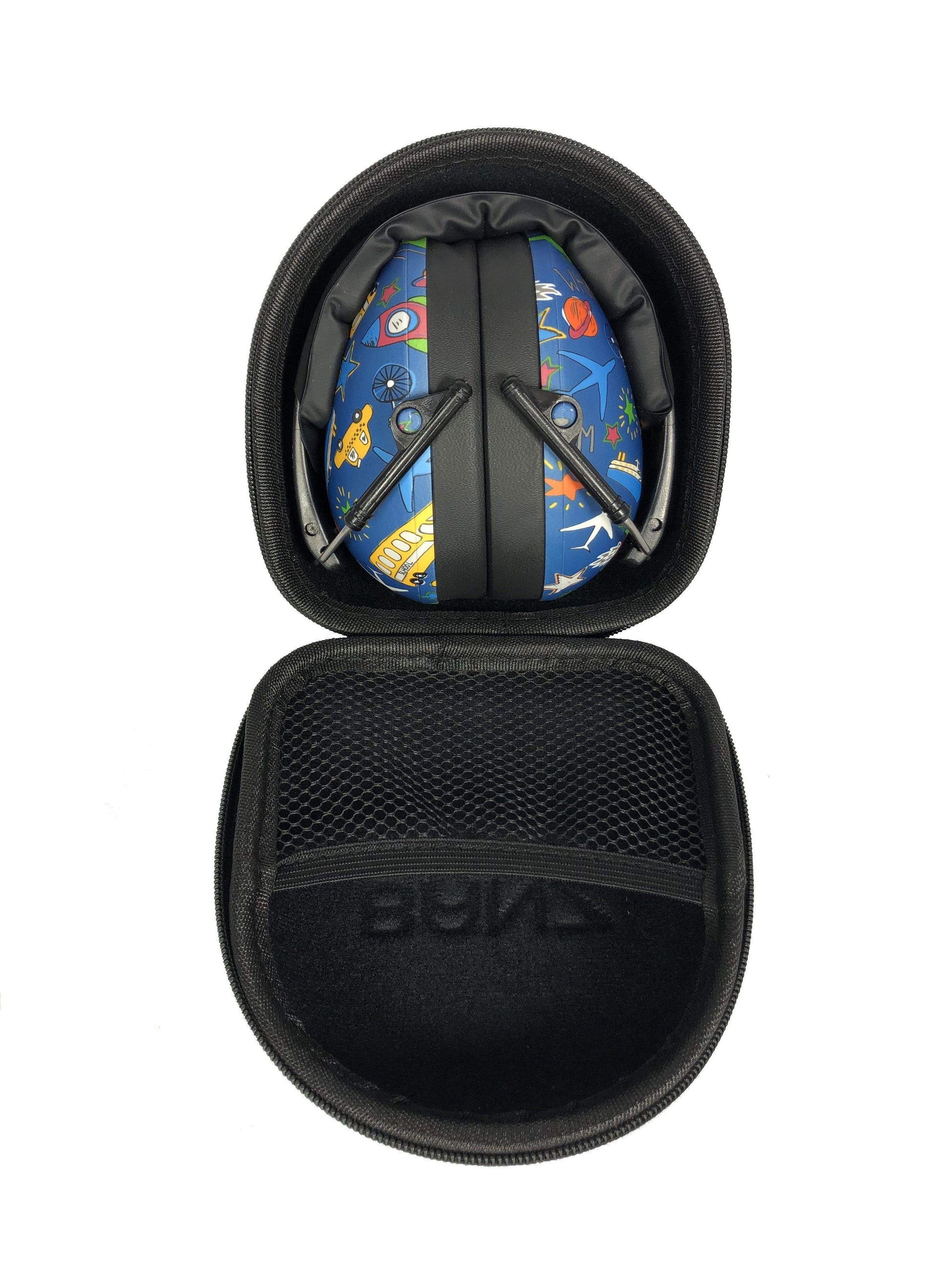 BANZ kids earmuff ZeeCase in aqua storage case for hearing protection