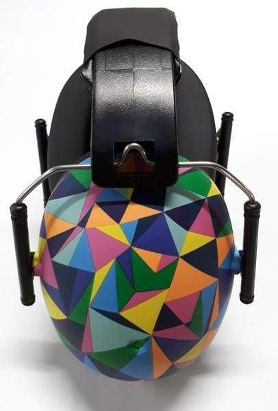 BANZ kids sensory earmuffs in Peace Doodle with NRR 26 dB passive hearing protection