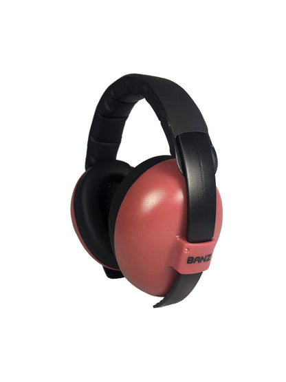 Baby BANZ sensory earmuffs in Orange with NRR 26 dB passive hearing protection