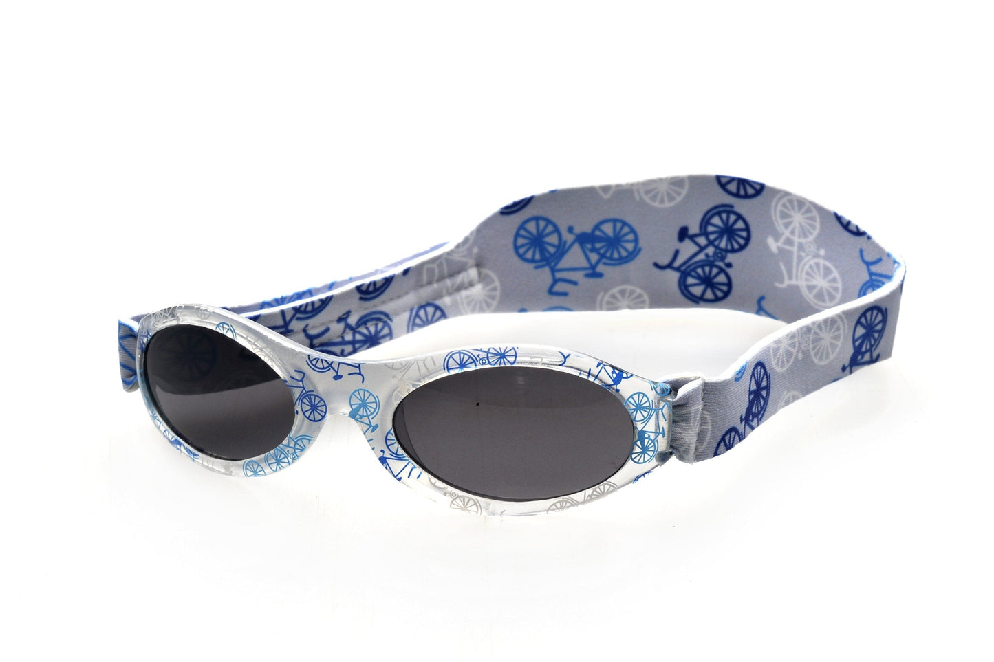 Baby BANZ wrap around sunglasses in Green Confetti with UV protection