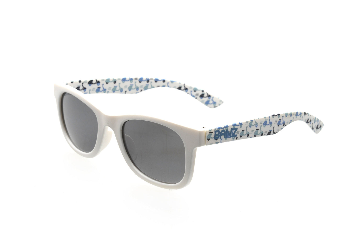 Baby BANZ wrap around sunglasses in Green Confetti with UV protection