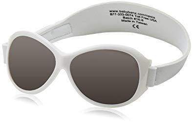 Baby BANZ wrap around sunglasses in Pink Plumeria with UV protection